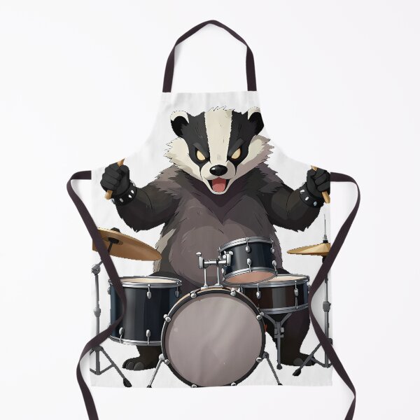 Item preview, Badger Death Metal Drummer designed and sold by pumsquare.