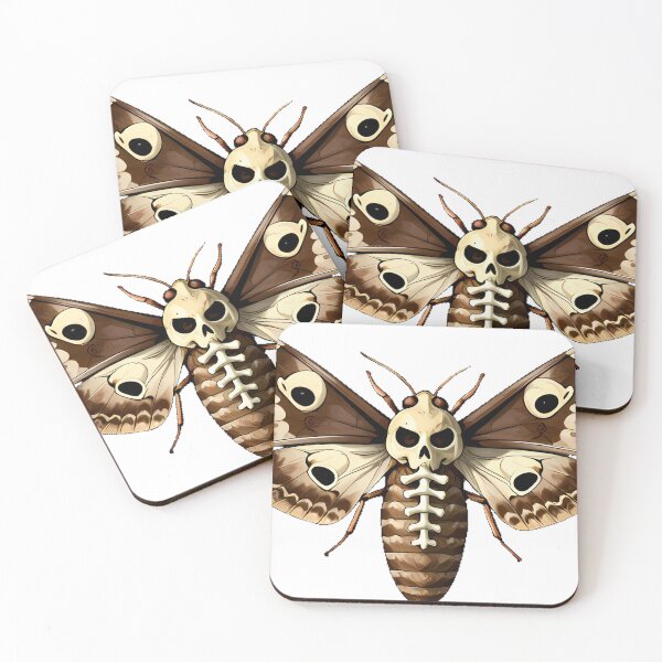 Item preview, Death's Head Hawkmoth with Bone Necklace designed and sold by IllumeInk.