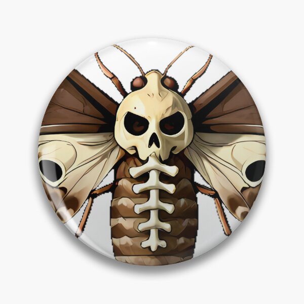 Item preview, Death's Head Hawkmoth with Bone Necklace designed and sold by IllumeInk.