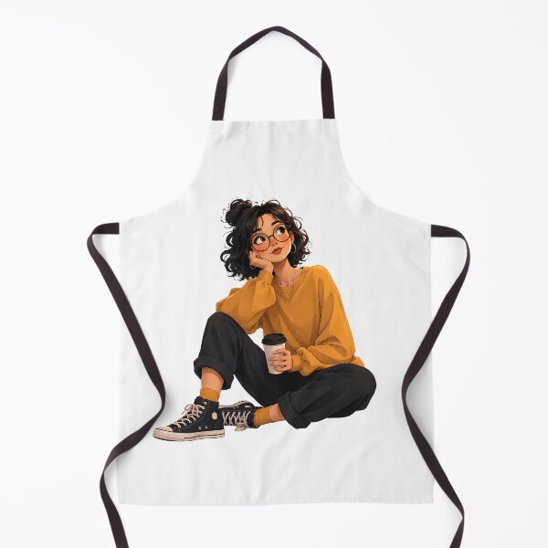 Item preview, Cozy Coffee Daydream - Aesthetic Girl Illustration designed and sold by Jaideep Walia.