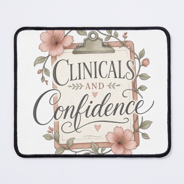 Item preview, Clinicals and Confidence – Flower Clipboard designed and sold by BoosterShop.