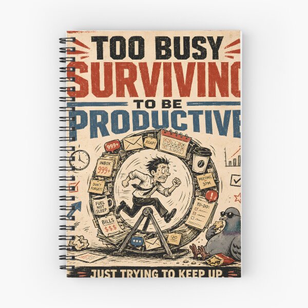Item preview, Too Busy Surviving to Be Productive Office Burnout Poster designed and sold by Day Dreamer.