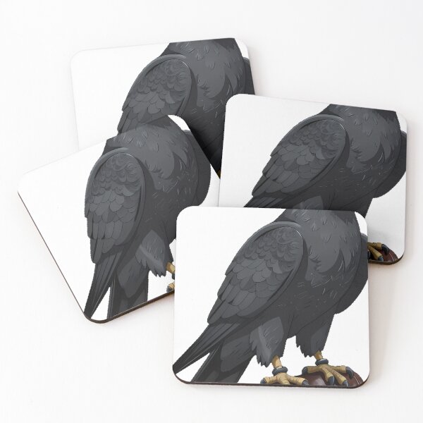 Item preview, Black Kestrel with Leather Glove designed and sold by IllumeInk.