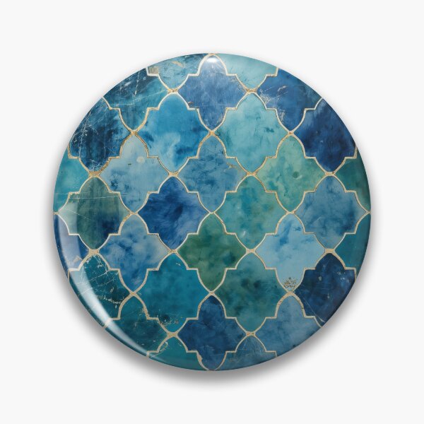 Item preview, Teal Turquoise Gold Moroccan Tile Pattern Lantern Mosaic designed and sold by GrinGalore.