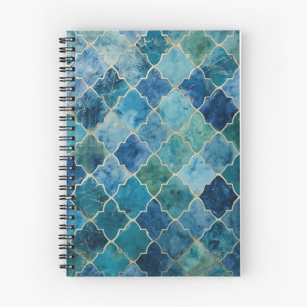 Item preview, Teal Turquoise Gold Moroccan Tile Pattern Lantern Mosaic designed and sold by GrinGalore.