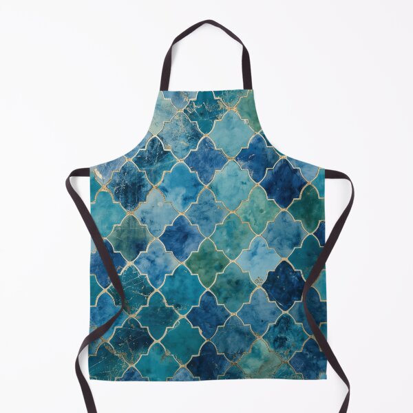 Item preview, Teal Turquoise Gold Moroccan Tile Pattern Lantern Mosaic designed and sold by GrinGalore.