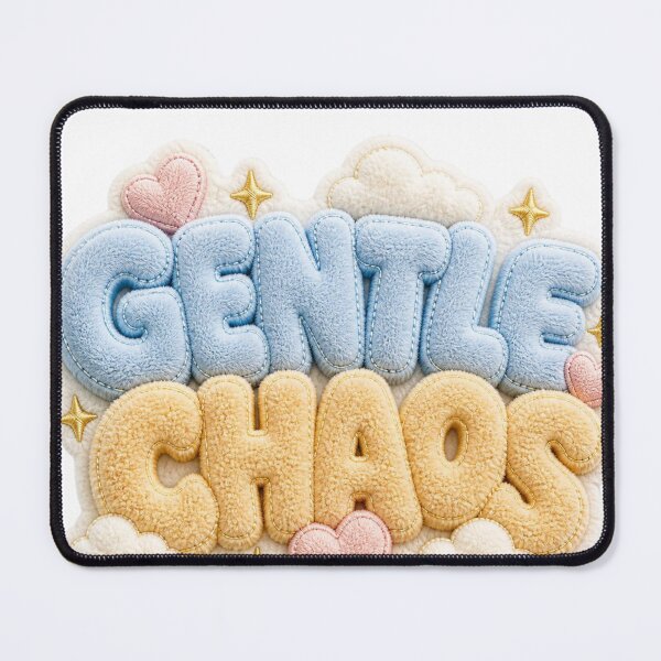 Item preview, Gentle Chaos Cute Plush Kawaii Typography designed and sold by DonnaByPT.