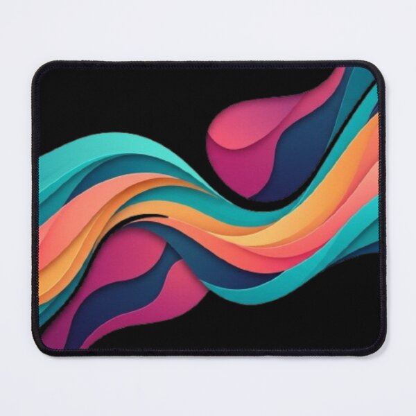 Item preview, Vibrant Geometric Abstract Waves | Modern Colorful Wall Art designed and sold by EverMuse_0_0.
