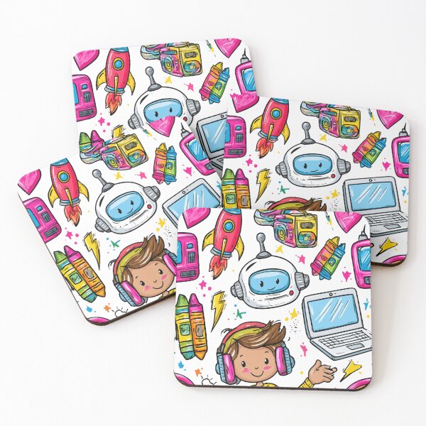 Item preview, Colorful Cute Kawaii Crayon Tech Print Pattern designed and sold by RichardRags.