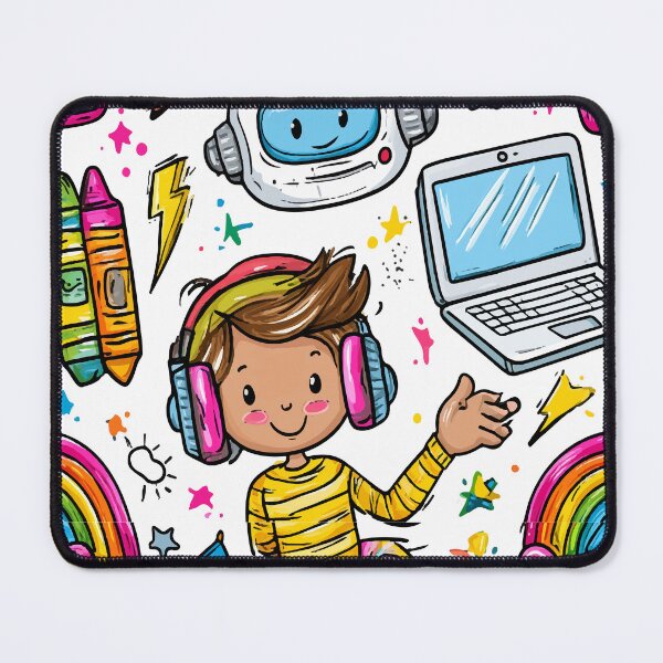 Item preview, Colorful Cute Kawaii Crayon Tech Print Pattern designed and sold by RichardRags.