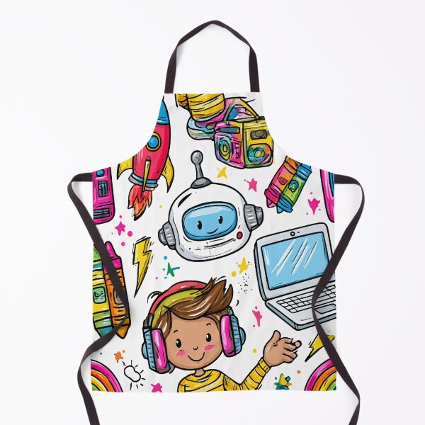 Item preview, Colorful Cute Kawaii Crayon Tech Print Pattern designed and sold by RichardRags.