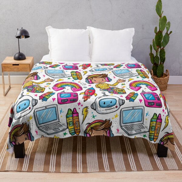 Item preview, Colorful Cute Kawaii Crayon Tech Print Pattern designed and sold by RichardRags.