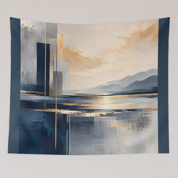 Item preview, Silent Coastal Reflection Abstract Art designed and sold by hutofdesigns.