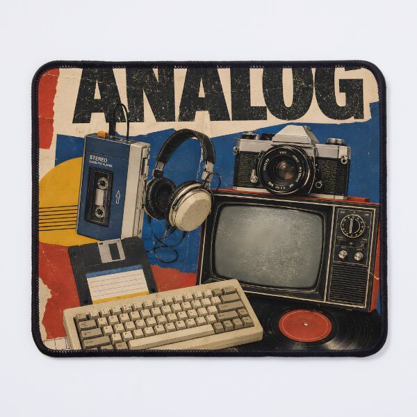 Item preview, Keep It Analog Retro Technology and Nostalgia Poster designed and sold by Day Dreamer.