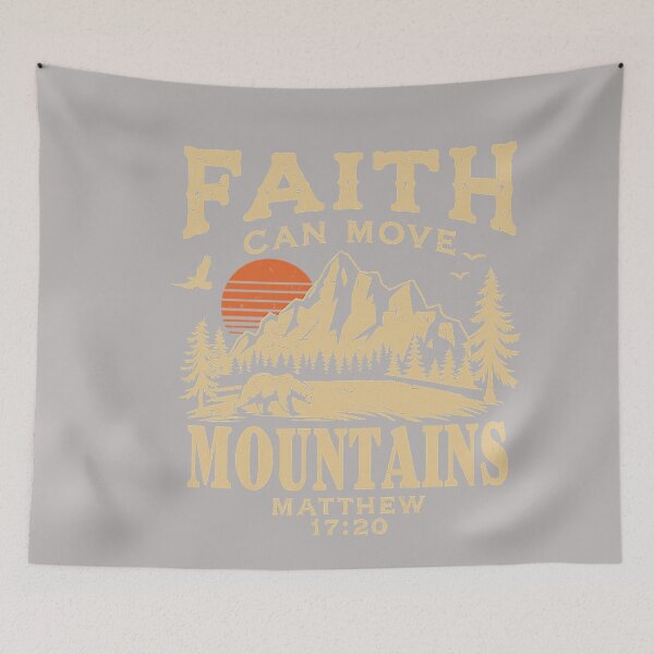 Item preview, Faith Can Move Mountains Religious Christian Camping Premium Tri-Blend designed and sold by GreggRoss.