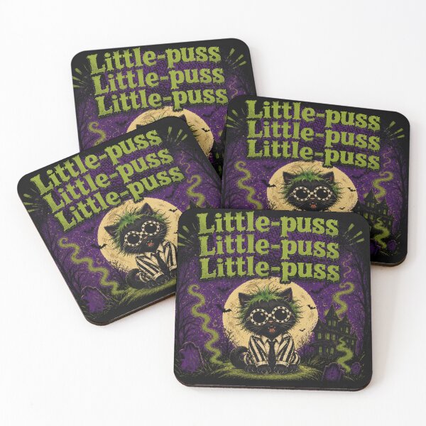 Item preview, Ghostly Halloween Black Cat Little Puss designed and sold by Nacho Average Designs.