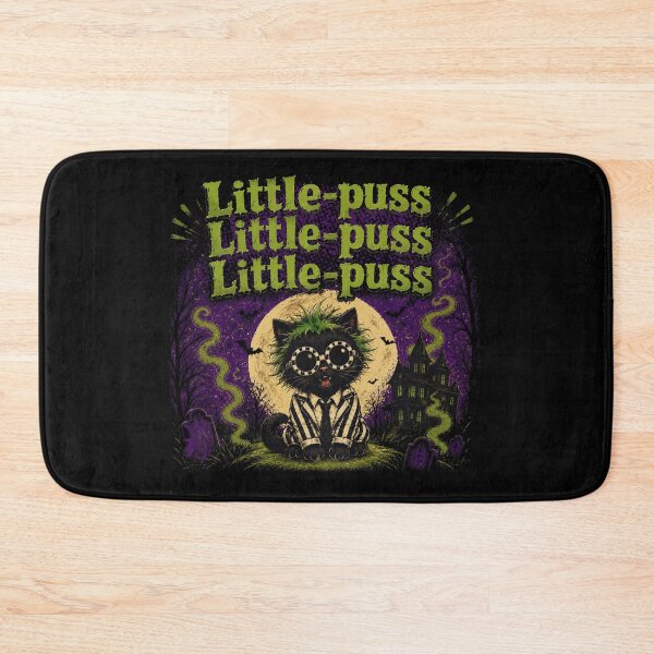 Item preview, Ghostly Halloween Black Cat Little Puss designed and sold by Nacho Average Designs.