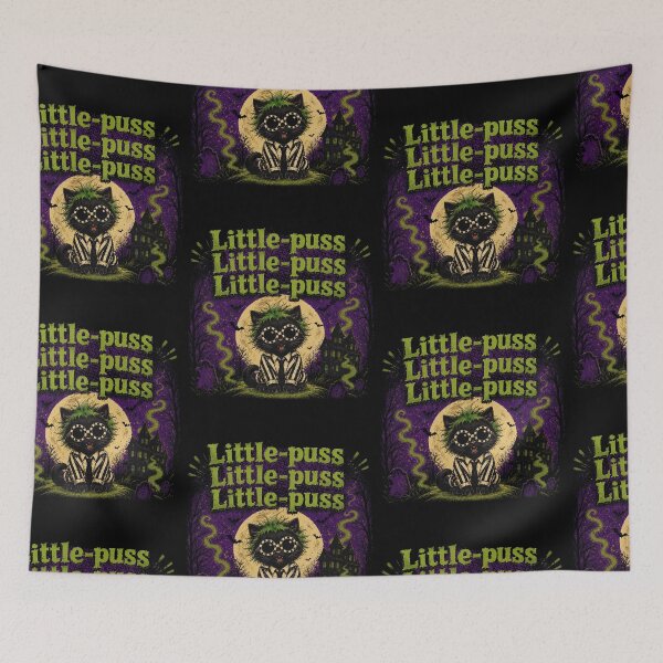 Item preview, Ghostly Halloween Black Cat Little Puss designed and sold by Nacho Average Designs.