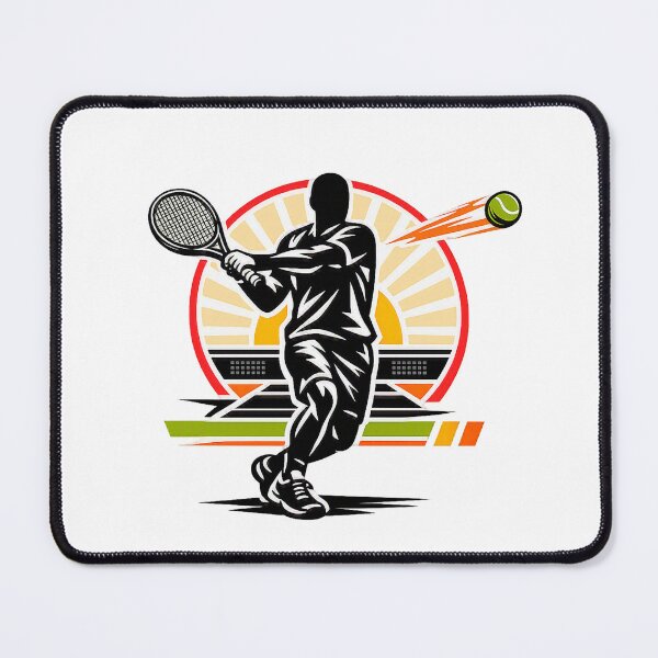 Item preview, Explosive Faceless Tennis Forehand – Modern Athletic Vector Art designed and sold by mbmstores.