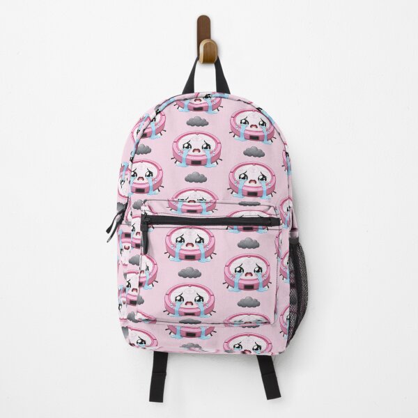 Item preview, Cute Crying Pink Robot Vacuum Cartoon with Rain Cloud designed and sold by OksArtStudio.