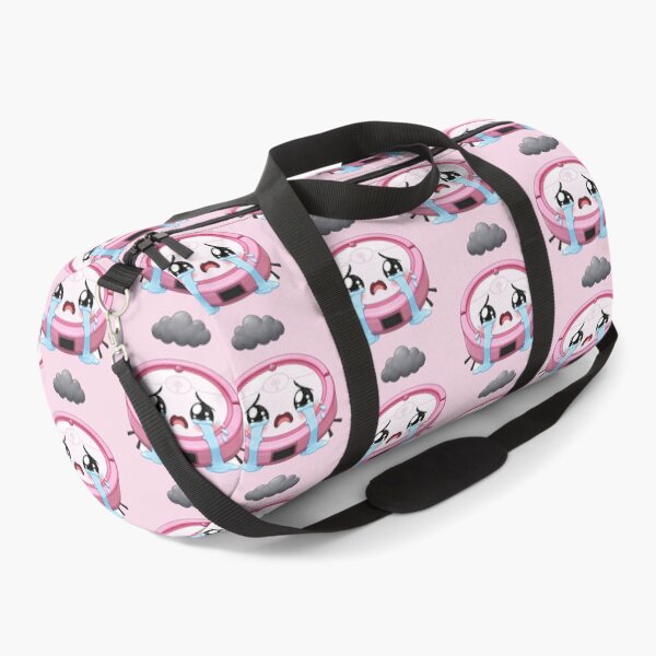 Item preview, Cute Crying Pink Robot Vacuum Cartoon with Rain Cloud designed and sold by OksArtStudio.