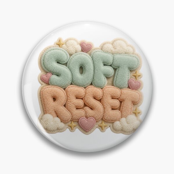 Item preview, Soft Reset Cozy Plush Self Care Typography designed and sold by DonnaByPT.