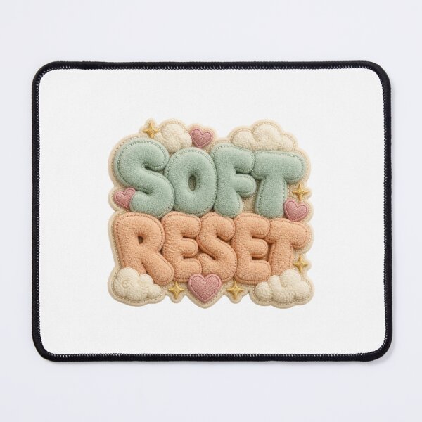 Item preview, Soft Reset Cozy Plush Self Care Typography designed and sold by DonnaByPT.
