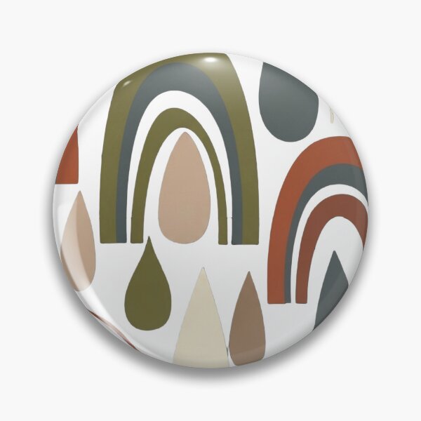 Item preview, Boho Rainbow Raindrops Abstract Earthy Terracotta Pattern designed and sold by Dzblack.