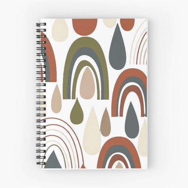 Item preview, Boho Rainbow Raindrops Abstract Earthy Terracotta Pattern designed and sold by Dzblack.