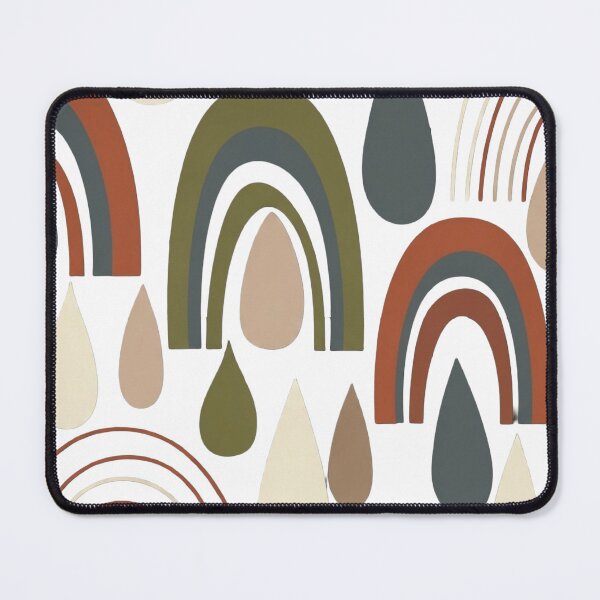 Item preview, Boho Rainbow Raindrops Abstract Earthy Terracotta Pattern designed and sold by Dzblack.