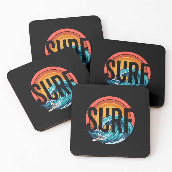 Item preview, Retro 70s Surf Wave Surfing designed and sold by dudelinart.