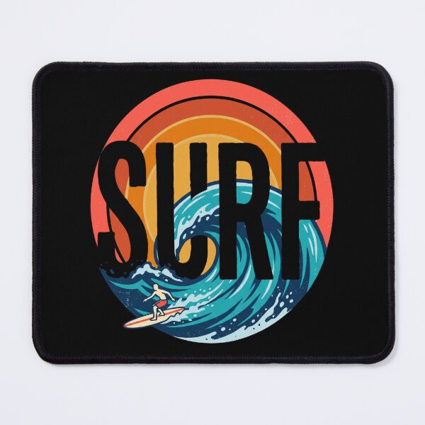 Item preview, Retro 70s Surf Wave Surfing designed and sold by dudelinart.