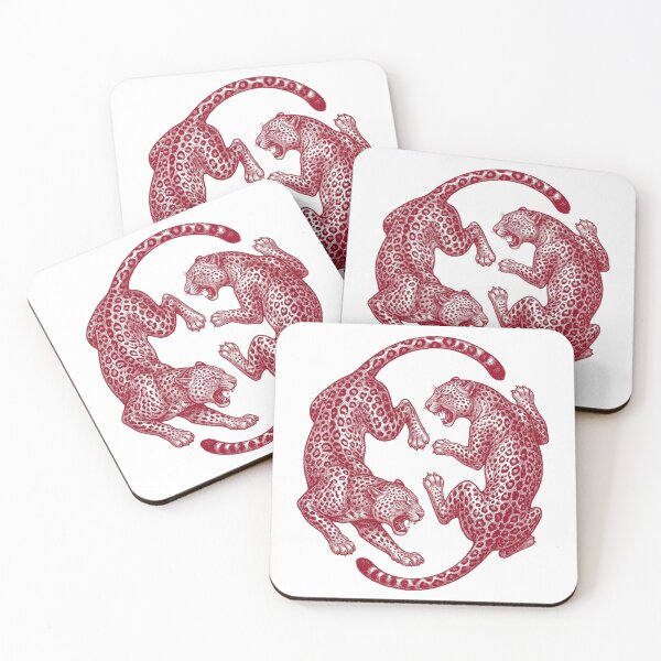 Item preview, Red Jungle Jaguars Vintage Etching designed and sold by raedattia.