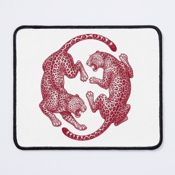 Item preview, Red Jungle Jaguars Vintage Etching designed and sold by raedattia.