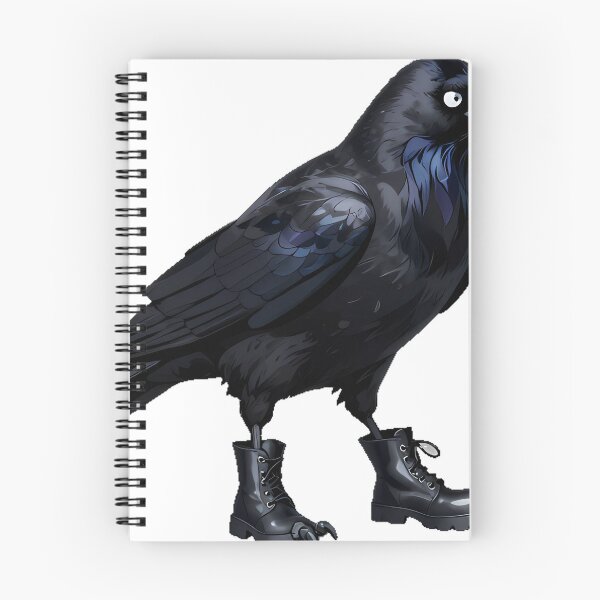 Item preview, Carrion Crow with Combat Boots designed and sold by IllumeInk.