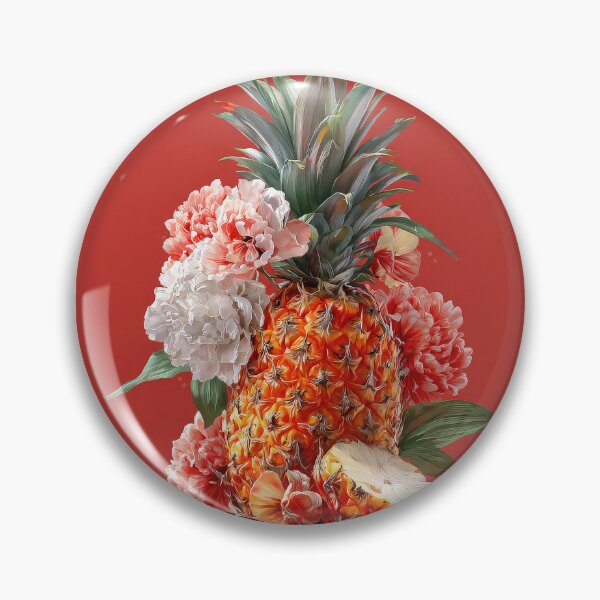 Item preview, Pineapple Tropical Fruits and Flowers designed and sold by Grafititee.
