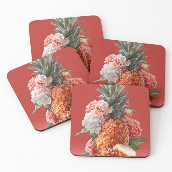 Item preview, Pineapple Tropical Fruits and Flowers designed and sold by Grafititee.