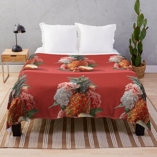 Item preview, Pineapple Tropical Fruits and Flowers designed and sold by Grafititee.