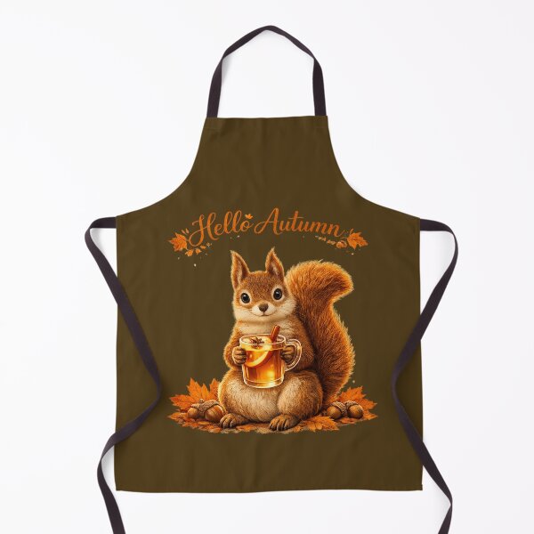 Item preview, Hello Autumn Squirrel – Cute Animal Cozy Drink Fall Design designed and sold by IsyLaneDesign.