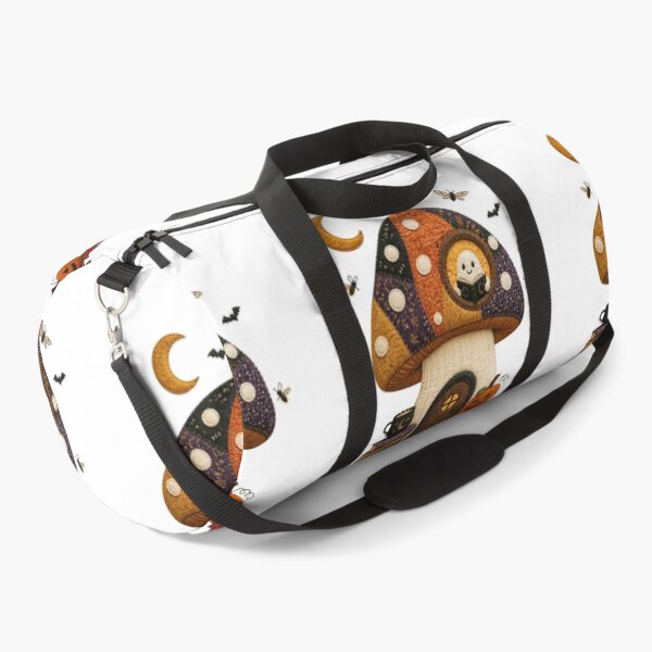Item preview, Cozy Mushroom House Halloween Patchwork Design designed and sold by Panom Suavichien.