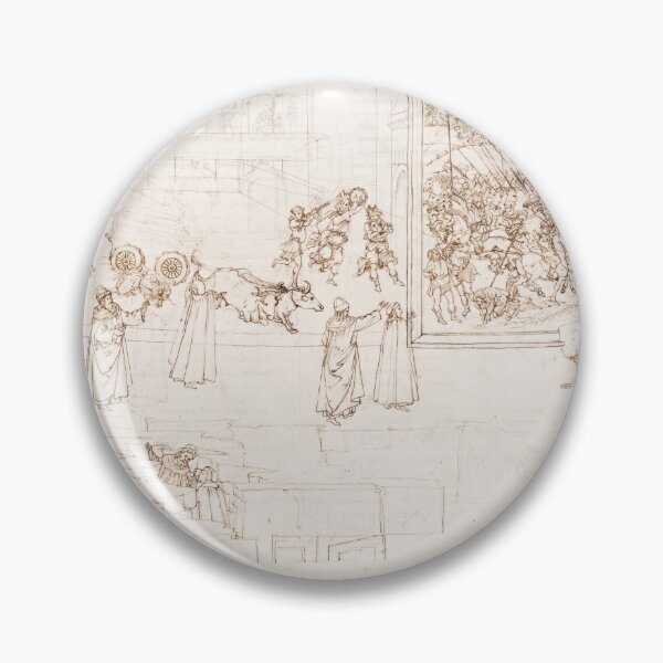 Item preview, Renaissance Ink Study of Battle and Procession designed and sold by artofuniverse.