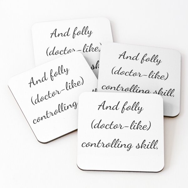 Item preview, “And folly (doctor-like) controlling skill,” - handwriting black designed and sold by ariksworld.