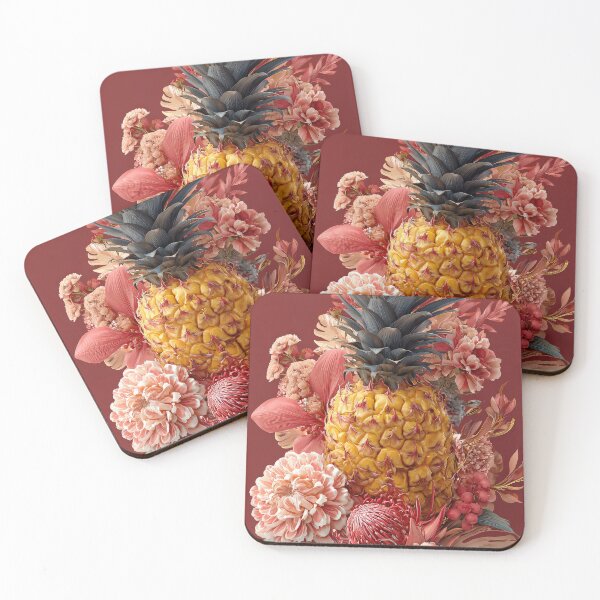 Item preview, Pineapple Tropical Fruits and Flowers designed and sold by Grafititee.