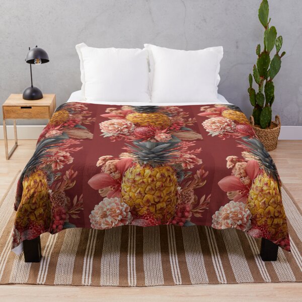 Item preview, Pineapple Tropical Fruits and Flowers designed and sold by Grafititee.