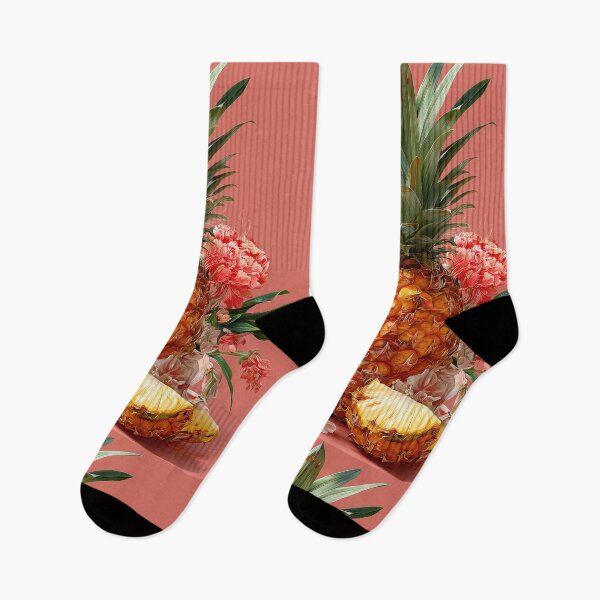 Item preview, Pineapple Tropical Fruits and Flowers designed and sold by Grafititee.