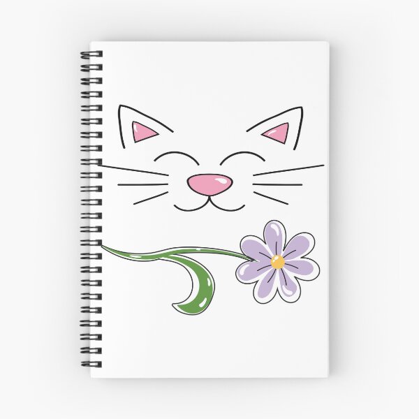 Item preview, Happiness. Smiling cat face and flower designed and sold by ZorianArt.