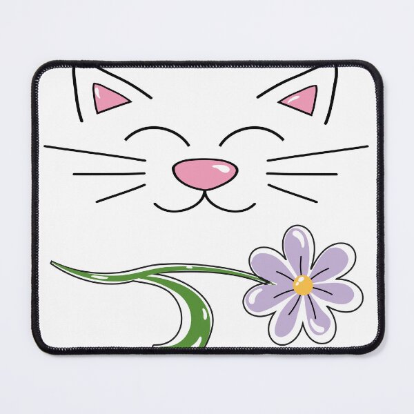 Item preview, Happiness. Smiling cat face and flower designed and sold by ZorianArt.
