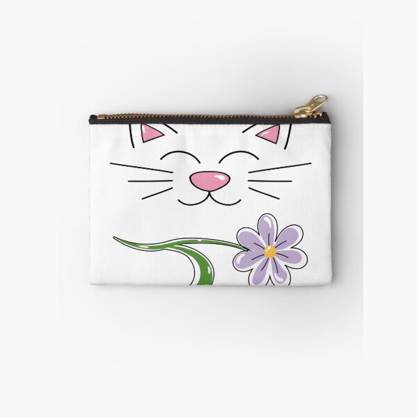 Item preview, Happiness. Smiling cat face and flower designed and sold by ZorianArt.