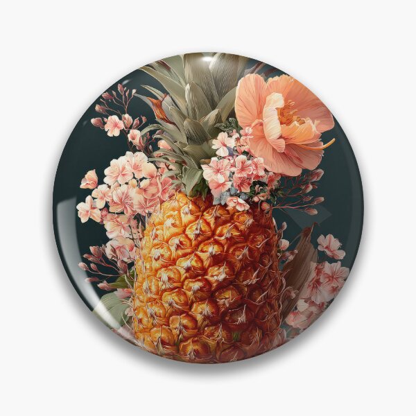 Item preview, Pineapple Tropical Fruits and Flowers designed and sold by Grafititee.