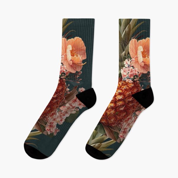 Item preview, Pineapple Tropical Fruits and Flowers designed and sold by Grafititee.